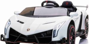Lamborghini Veneno, 2-persoons elektrische kinderauto met 4 motoren en meer.