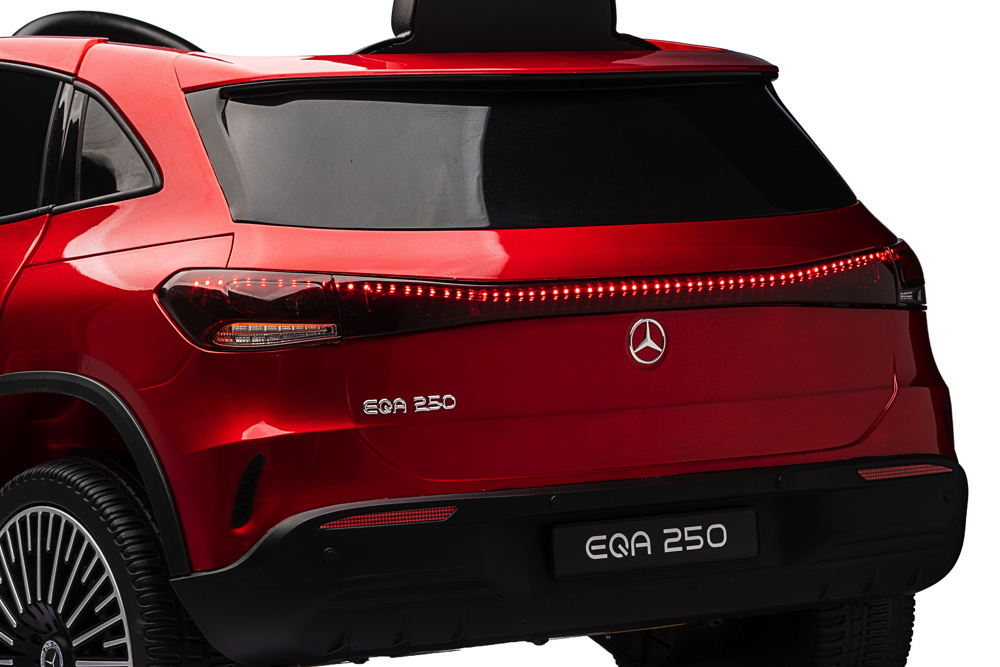 Mercedes-Benz EQA 250, 12 volt elektrische kinderauto met rubberen banden, leder zitje en meer! - Afbeelding 8