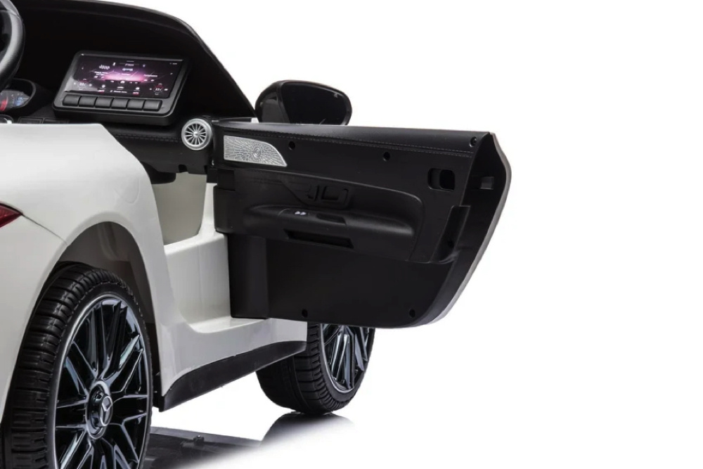 Mercedes Benz SL63 AMG, 12 volt Kinder Accu Auto, rubberen banden, leder zitje en meer! - Afbeelding 8