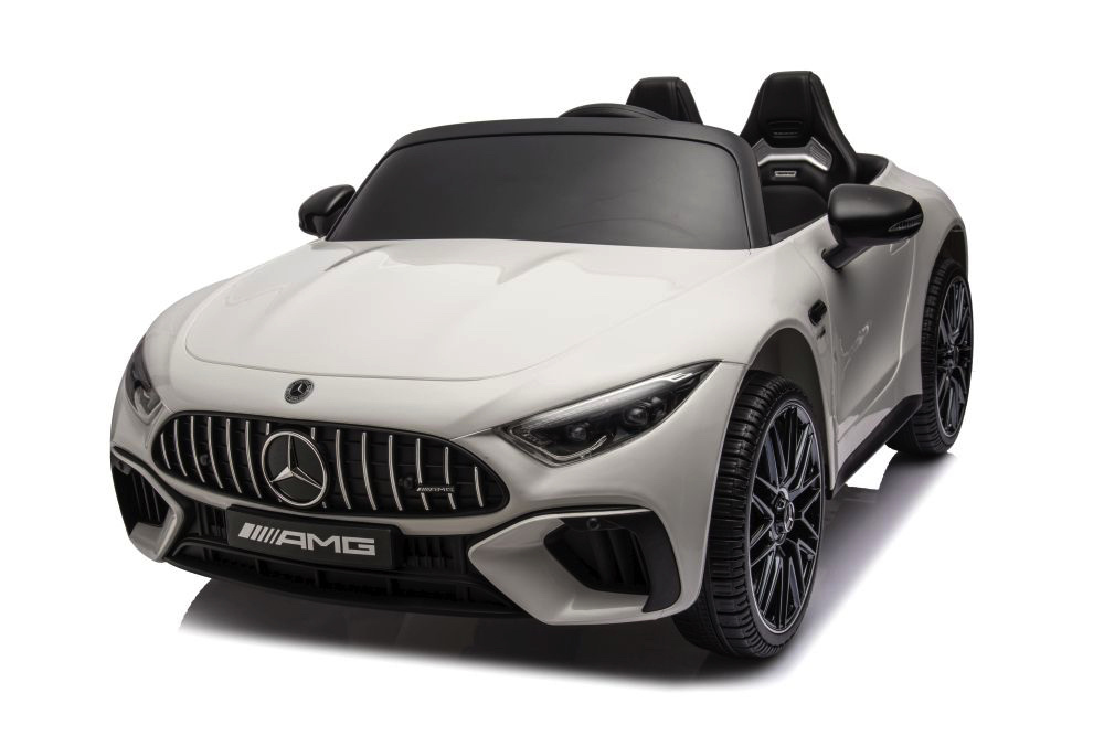 Mercedes Benz SL63 AMG, 12 volt Kinder Accu Auto, rubberen banden, leder zitje en meer!